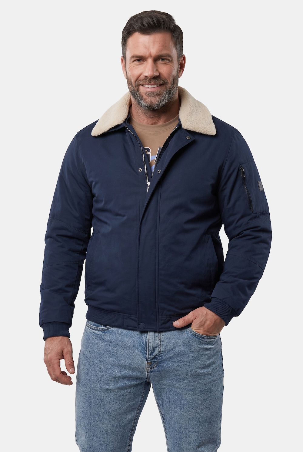 Jacke, Bauchfit, Teddykragen, viele Taschen, bis 8 XL