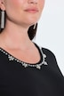 Punto-Shirt, Ziersteine, Classic, Rundhals, 3/4-Arm