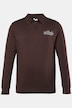 Men+ langermet poloskjorte, romslig passform, trykk, opptil størrelse 8XL