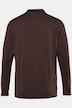 Men+ langermet poloskjorte, romslig passform, trykk, opptil størrelse 8XL