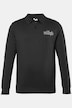 Men+ langermet poloskjorte, romslig passform, trykk, opptil størrelse 8XL