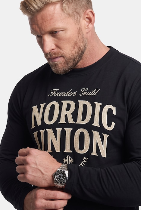 Men+ Langarmshirt, Print, bis 8 XL