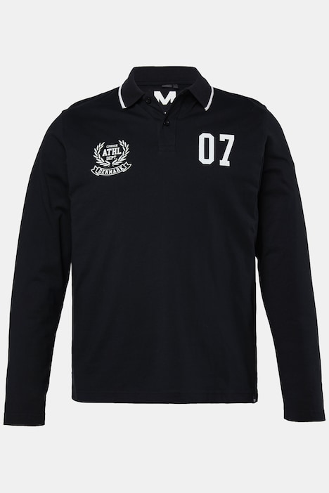 Men+ Langarmpoloshirt, Print, bis 8 XL