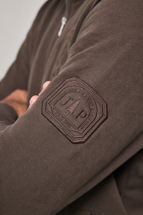 Sweatjacke, Musterbündchen, Zipper, bis 8 XL