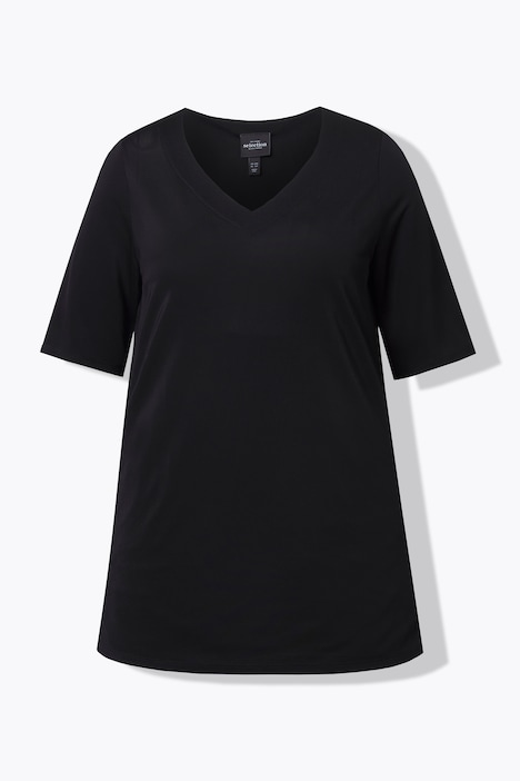 Slinky-Shirt, A-Linie, Herzausschnitt, Halbarm