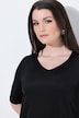 Slinky-Shirt, A-Linie, Herzausschnitt, Halbarm
