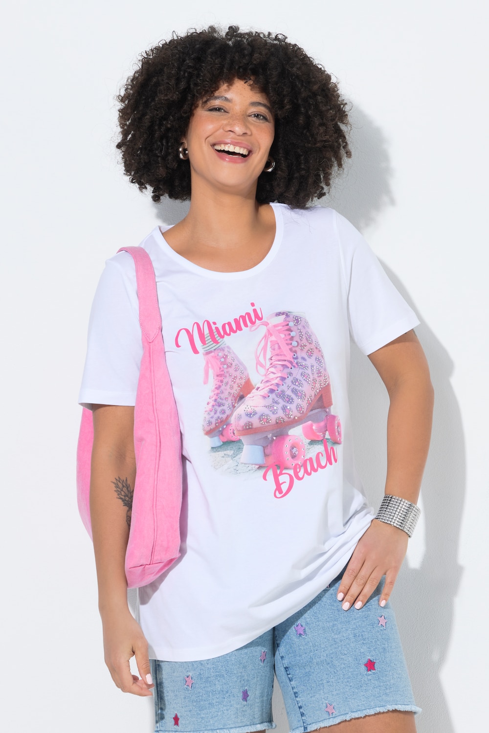 T-Shirt, Comfort Fit, Rollschuh-Motiv