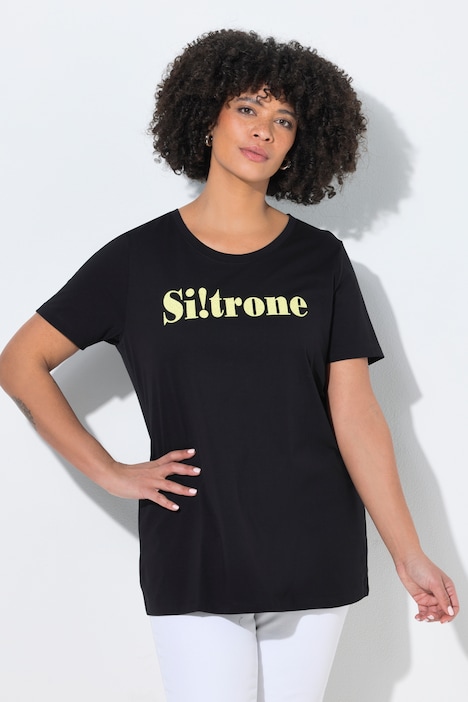 T-Shirt, Comfort Fit, Kaviar-Perlchen, Schriftzug