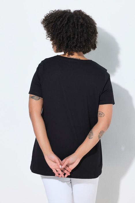 T-Shirt, Comfort Fit, Kaviar-Perlchen, Schriftzug