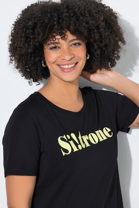 T-Shirt, Comfort Fit, Kaviar-Perlchen, Schriftzug