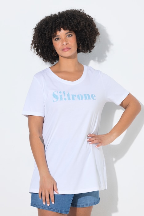 T-Shirt, Comfort Fit, Kaviar-Perlchen, Schriftzug