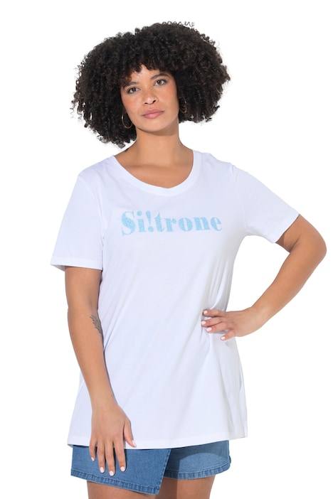 Tričko, komfortní střih, nápis 