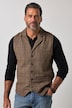 Gilet en tweed motif à carreaux, laine mélangée et col à revers, finition FLEXNAMIC® - jusqu'au 8 XL
