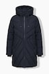 HYPRAR Long-Steppjacke, Kapuze, 2-Wege-Zipper, Windfang