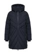 HYPRAR Long-Steppjacke, Kapuze, 2-Wege-Zipper, Windfang