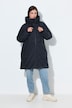 HYPRAR Long-Steppjacke, Kapuze, 2-Wege-Zipper, Windfang