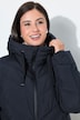 HYPRAR Long-Steppjacke, Kapuze, 2-Wege-Zipper, Windfang