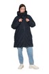HYPRAR Long-Steppjacke, Kapuze, 2-Wege-Zipper, Windfang