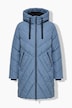 HYPRAR Long-Steppjacke, Kapuze, 2-Wege-Zipper, Windfang