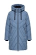 HYPRAR Long-Steppjacke, Kapuze, 2-Wege-Zipper, Windfang