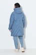 HYPRAR Long-Steppjacke, Kapuze, 2-Wege-Zipper, Windfang