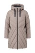 HYPRAR Long-Steppjacke, Kapuze, 2-Wege-Zipper, Windfang