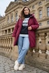 HYPRAR Long-Steppjacke, Kapuze, wasserabweisend, winddicht und atmungsaktiv