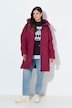 HYPRAR Long-Steppjacke, Kapuze, 2-Wege-Zipper, Windfang