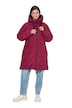 HYPRAR Long-Steppjacke, Kapuze, 2-Wege-Zipper, Windfang