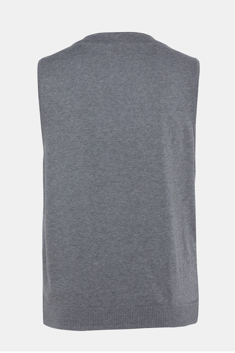Gilet en laine mélangée, dos en maille - jusqu'au 8 XL