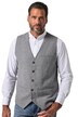 Waistcoat, wool mix, knitted back, up to 8XL
