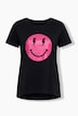 T-shirt, A-lijn, smileymotief, korte mouw
