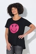 T-shirt, A-lijn, smileymotief, korte mouw