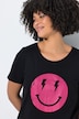 T-shirt, A-lijn, smileymotief, korte mouw