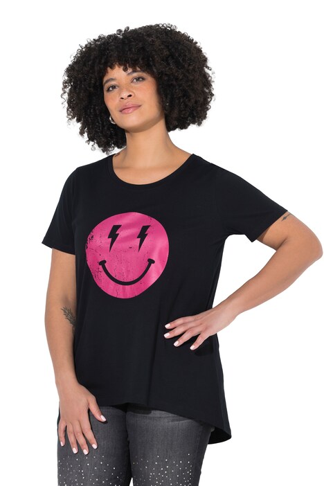 Tričko, áčkový střih, motiv se smajlíkem, krátké rukávy