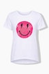 T-shirt, A-lijn, smileymotief, korte mouw