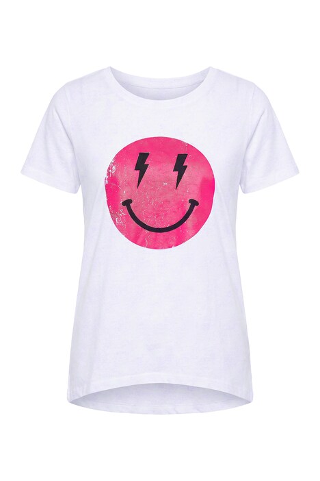 Tričko, áčkový střih, motiv se smajlíkem, krátké rukávy