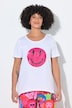 T-shirt, A-lijn, smileymotief, korte mouw