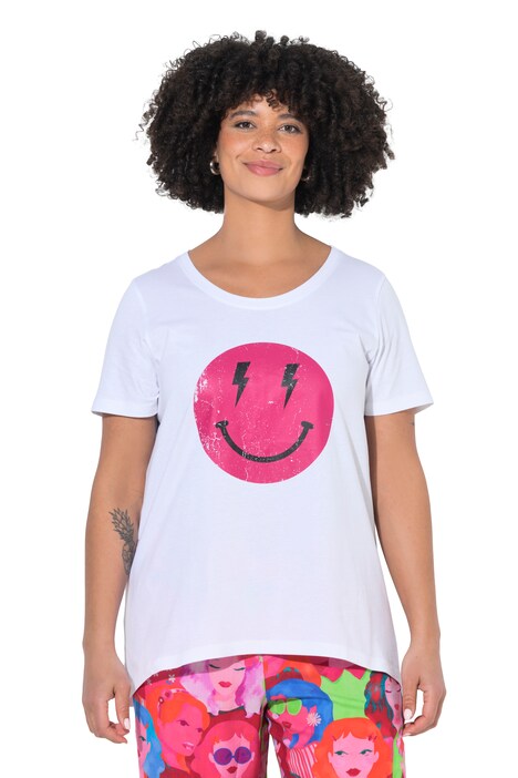 Tričko, áčkový střih, motiv se smajlíkem, krátké rukávy
