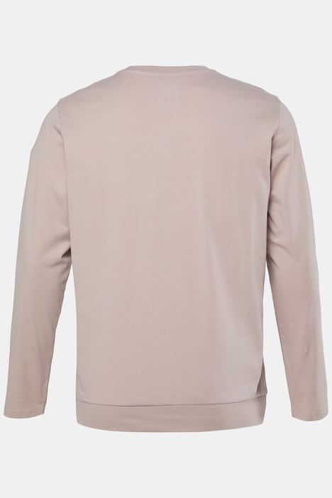Men+ Langarmshirt, Bauchfit, Print, bis 8 XL