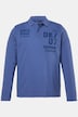 Men+ langermet poloskjorte, romslig passform, trykk, opptil 8XL