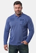 Men+ langermet poloskjorte, romslig passform, trykk, opptil 8XL