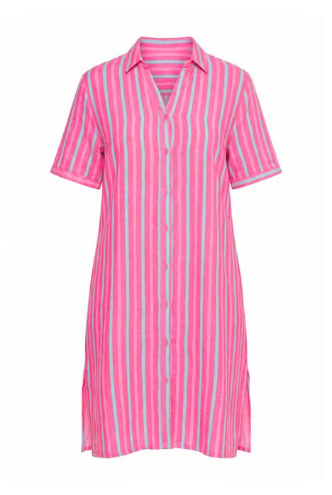 Košilové šaty, midi délka, mušelín, pruhy