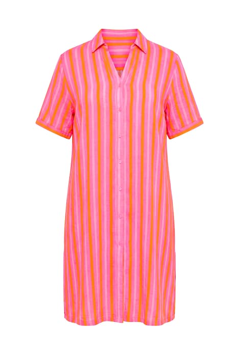 Košilové šaty, midi délka, mušelín, pruhy