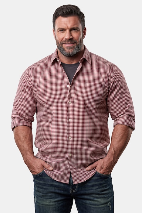 Koszula flanelowa w kratę, długi rękaw, wygodny krój, kołnierzyk typu kent, do rozm. 8XL