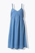 Maxi-jurk, mouwloze A-vorm, lyocell, jeanslook