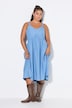 Midikleid, ärmelloser A-Shape, Lyocell, Jeanslook,