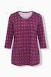 Shirt, Zierfalten, A-Linie, Rundhals, 3/4-Arm