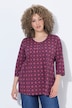Shirt, Zierfalten, A-Linie, Rundhals, 3/4-Arm