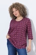 Shirt, Zierfalten, A-Linie, Rundhals, 3/4-Arm